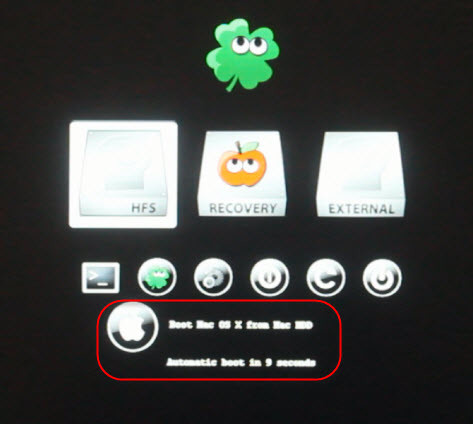 no icon for boot mac os x installation usb